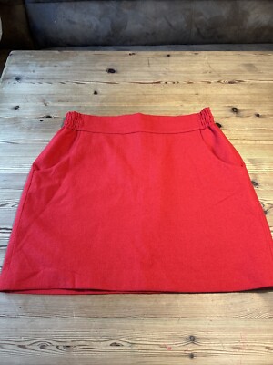 Esprit Minirock Rock S Kurz Rot Knallrot Wolle Winter Taschen Top Zustand!