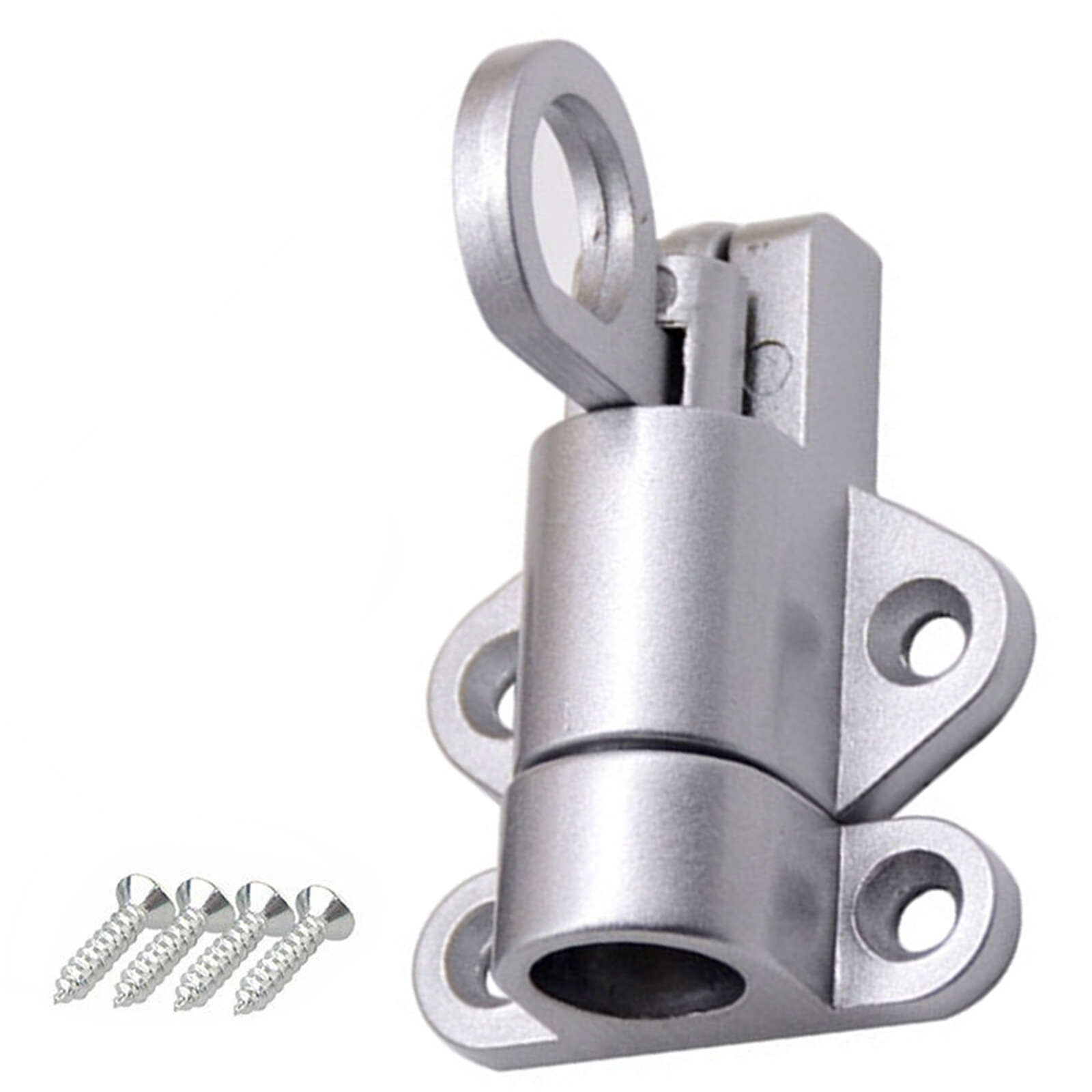 Silver Self-Closing Spring-Loaded Latch Bolt for Door & Gate Security Lock