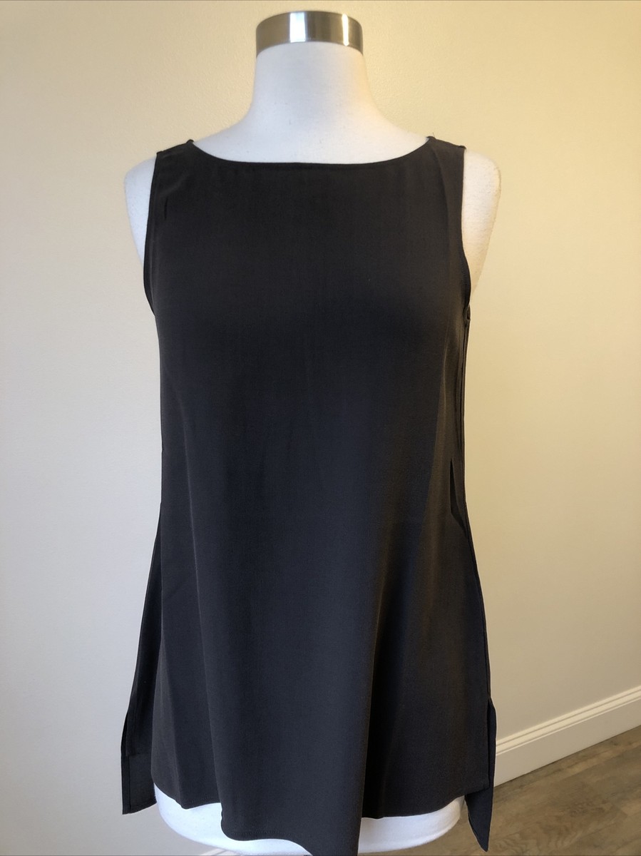 eileen fisher sleeveless silk top