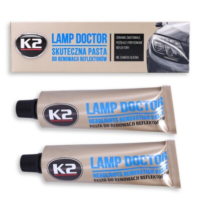 2x Original K2 Lamp Doctor Aufbereitungs-Set Scheinwerferpolitur 60g