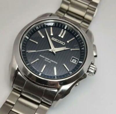 確認⁽⁽*(*˃̶͈̀ ᗨ ˂̶͈́)*⁾⁾ Seiko Brightz 7B24-0AK0 SAGZ051 Date Box Radio Wave Control Solar