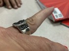 Beautiful Ladies Sterling Silver Genuine Black Diamond Belt Buckle Ring — photo 7