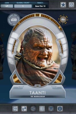 Star Wars Card Trader - 2022 Base Tier 10 54321 - Taanti 5cc