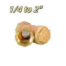 BSP Brass In-Line Y Strainer / Filter Air Fuel Tubing Compression Valve1/4 to 2"