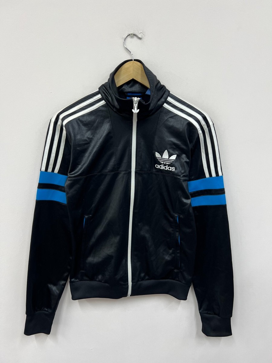 Adidas Chile 62 Black Shiny Track Top Jacket Men Size S Adidas Chile 62 Black Shiny Track Top Jacket Men Size S