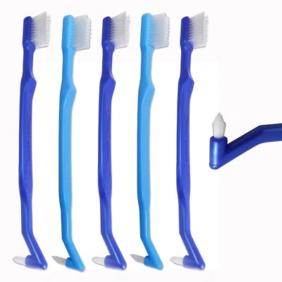 DENTAL AESTHETICS 14 x kieferorthopädische Zahnbürste ~ Großpackung V-Trim Borsten mit getufteten Endklammern