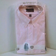 New NIP Deadstock Vintage 90s Arrow Oxford Dress Shirt 17 XL Pocket SSL Pink