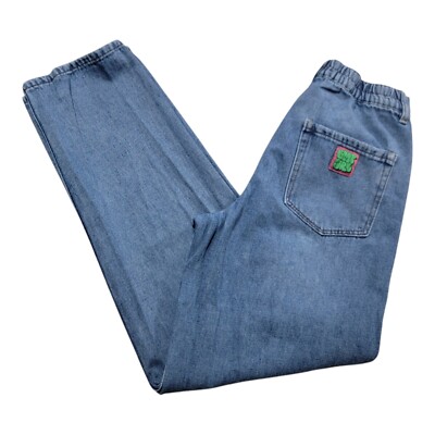 Empyre Jeans Womens Small Blue Denim Tori Straight Leg Elastic Waist 26x31