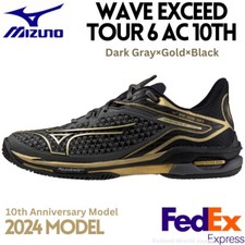 Mizuno Tennis Shoes WAVE EXCEED TOUR 6 AC 10th 61GA2476 52 Dark Gray/Gold/Black