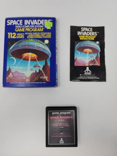 Atari 1980 Space Invaders Game Boxed w/ Instructions Tested Vintage