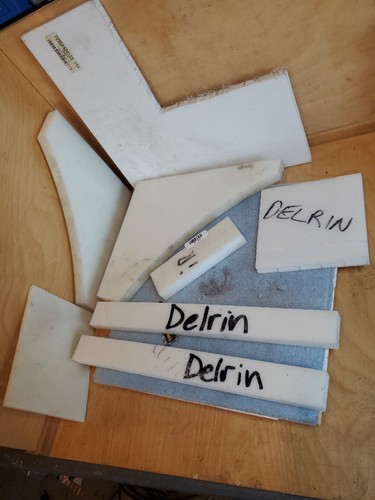Delrin Plastic Acetel? PVC? PET? SHEET BULK DROPS 1/2" 3/4"ALL AS PICTURED