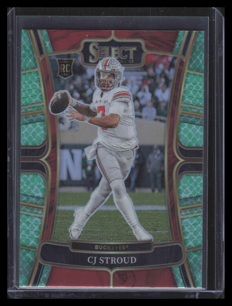 2023 Select Draft Picks Prizms Dragon Scale Refractor 2 CJ Stroud Rookie