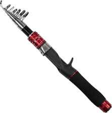 Telescopic Fishing Rod, Carbon Fiber Fishing Rod for Travel Saltwater Freshwa...