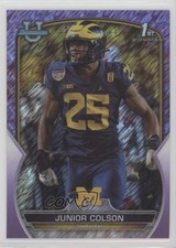 2022 Bowman U Chrome Purple Shimmer Refractor Junior Colson #47 0y2q