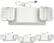 Led Emergency Lights 4 Pack With Battery Backup Adjustable Heads Ul Listed