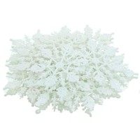 Kaemingk Weihnachtsdeko Schneeflocken Weiß Mit Glitter Ø 10 Cm - Kunststoff