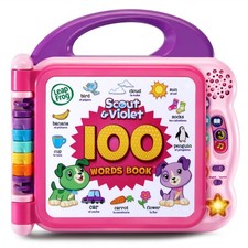 LeapFrog Scout and Violet 100 Words Book, Purple 9.4" x 9.2" x 1.9",
