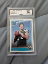 SAM DARNOLD 2018 DONRUS PANINI GRADED ROOKIE #301 GEM MINT 10 TRADING CARD. rookie card picture
