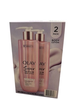 Olay Super Serum Body Lotion Hydrating Firming Brightening 2 Pack Pink 37 fl oz