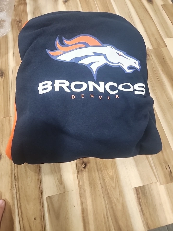 Sudadera con capucha para hombre Nike Denver Broncos talla L, azul, con licencia NFL FOCO NUEVA CON ETIQUETAS Foto 2 de 4