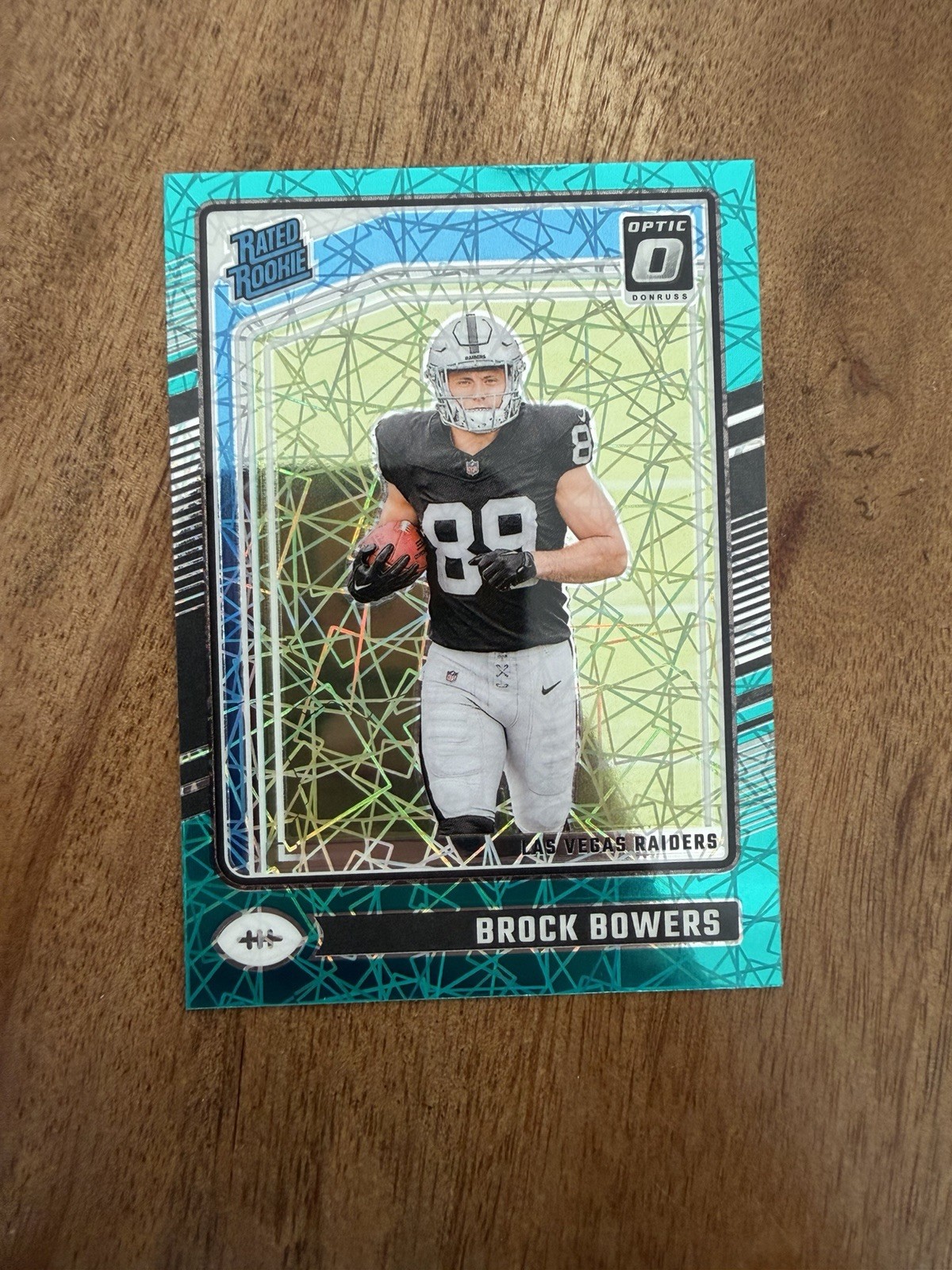 2024 Panini Donruss Optic - Rated Rookie Brock Bowers #215 Green Velocity Prizm