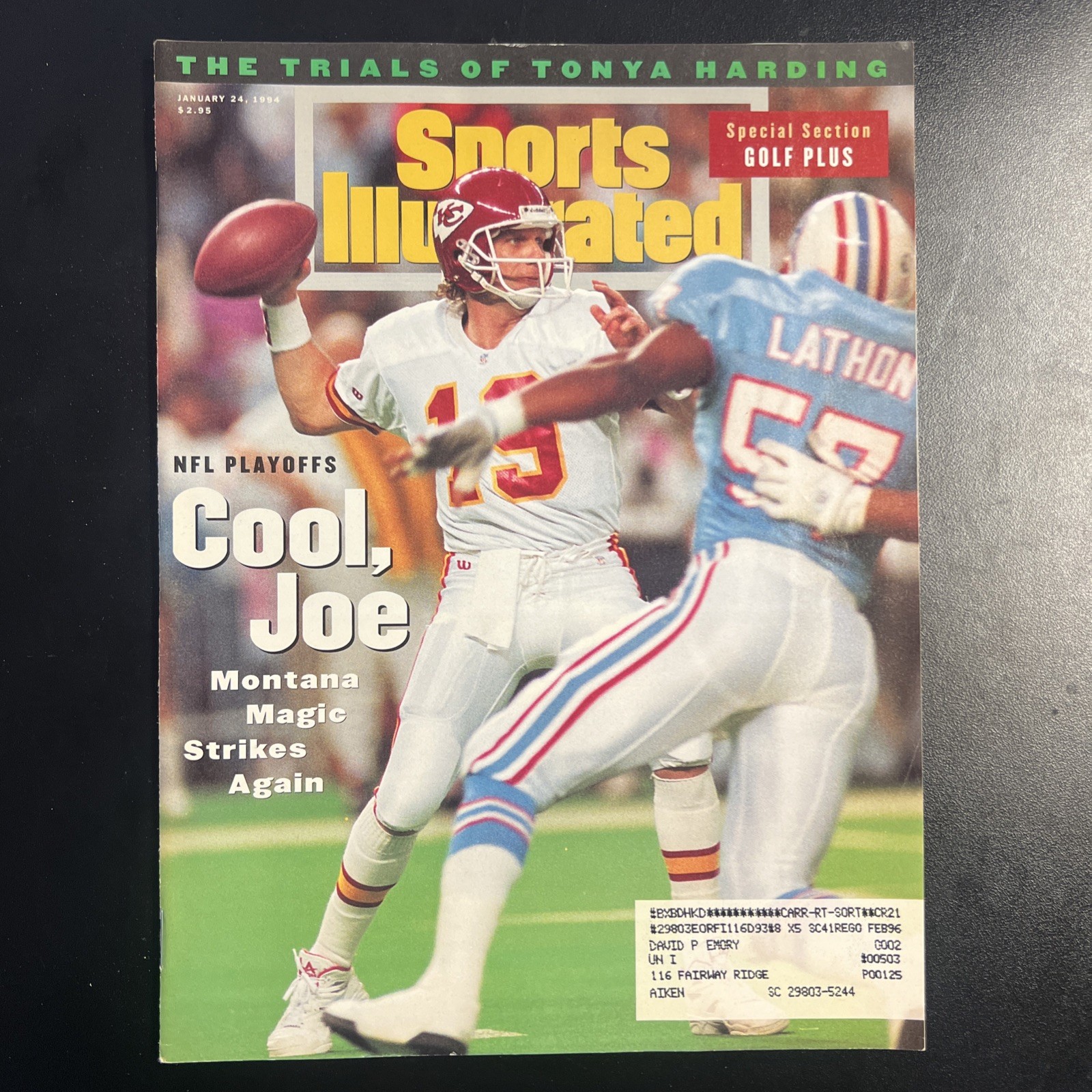 Sports Illustrated NFL Playoffs Cool, Joe Joe Montana May 1996