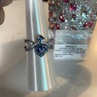 Bomb Party Ring SZ8 RBP6857 A Queen Of Her Castle LC Sapphire Blue Tourmaline — photo 2