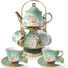 DaGiBayCn 20 PCS Ceramics Afternoon Tea Set Adult Gift Can Drink Coffee Strong T