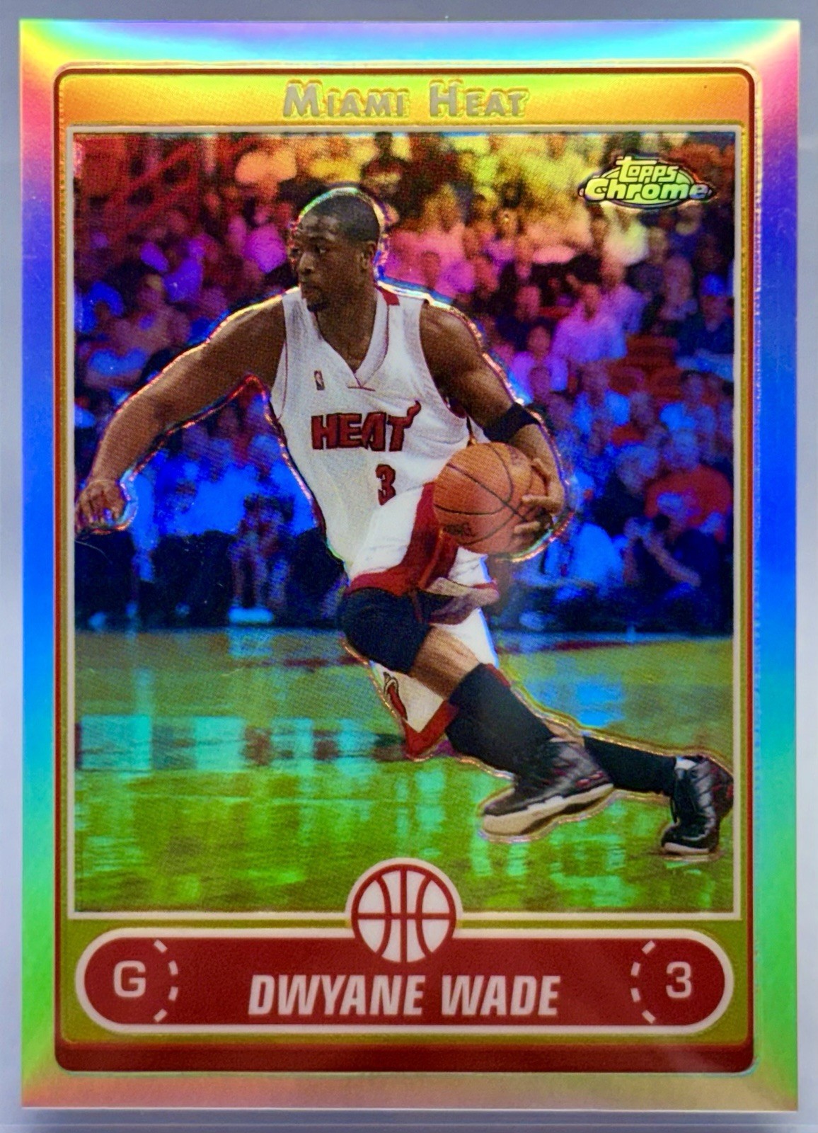2006-2007 Topps Chrome  Dwyane Wade Refractor Card #57 Miami Heat HOF FINALS MVP