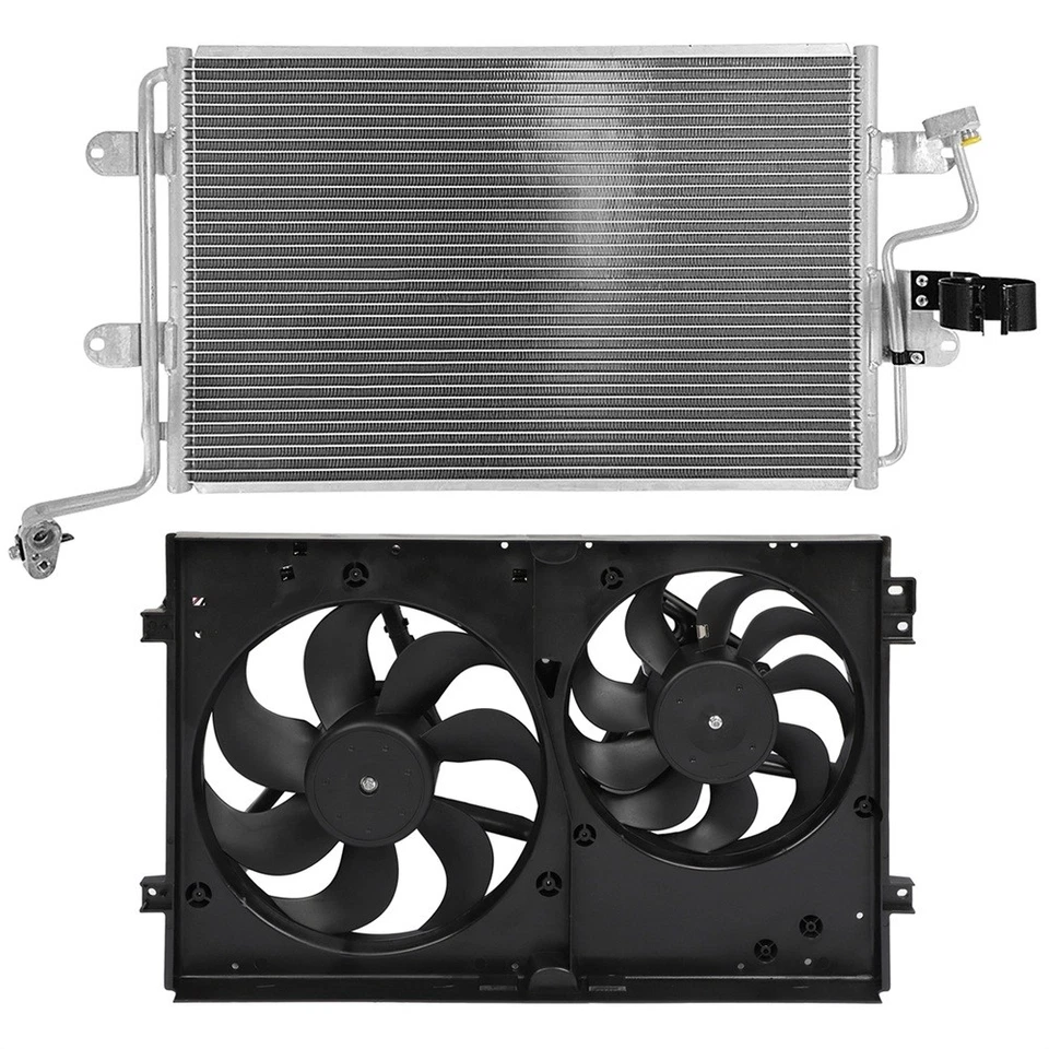 Cooling Fan and AC Condenser Assembly For 2000 2001 2002-2006 Audi TT Quattro - Image 4 of 4