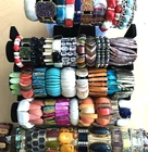 55+ Vintage Costume to Fashion Jewelry lot Bracelet Bangle Enamel Stretch Shell