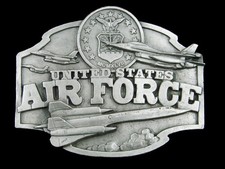 SE05104 NOS VINTAGE 1987 UNITED STATES AIR FORCE MILITARY BELT BUCKLE