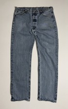 VTG Levi  s 501 Button Fly Blue Denim Jeans Size 36 x 34