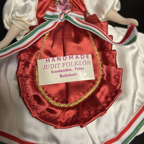 Vintage Hungarian Doll In Traditional Costume With Hand painted Face - Picture 12 of 12