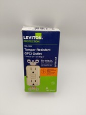 Leviton 15 Amp 125-Volt Tamper Resistant GFCI Outlet GFTR1-KT Light Almond H3