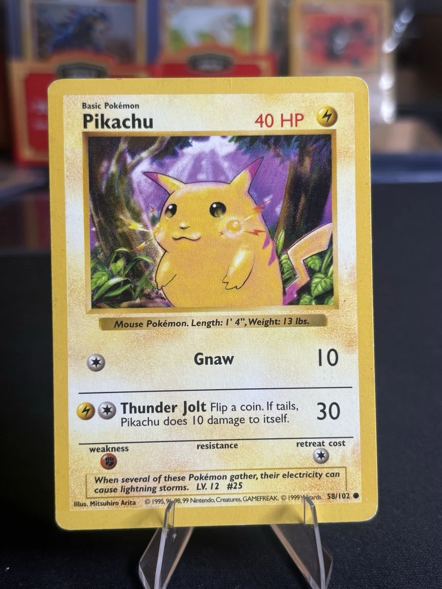 Pikachu Pokémon TCG Individual Trading Card Games Base Set in