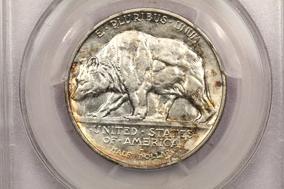 1925-S California Jubilee Half Dollar 50C, PCGS AU58 About Uncirculated, Toned - Image 4 of 4