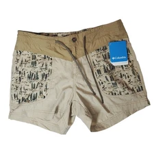Columbia Womens 10 NWT Down The Path Short Khaki Woodland Hiking Activewear