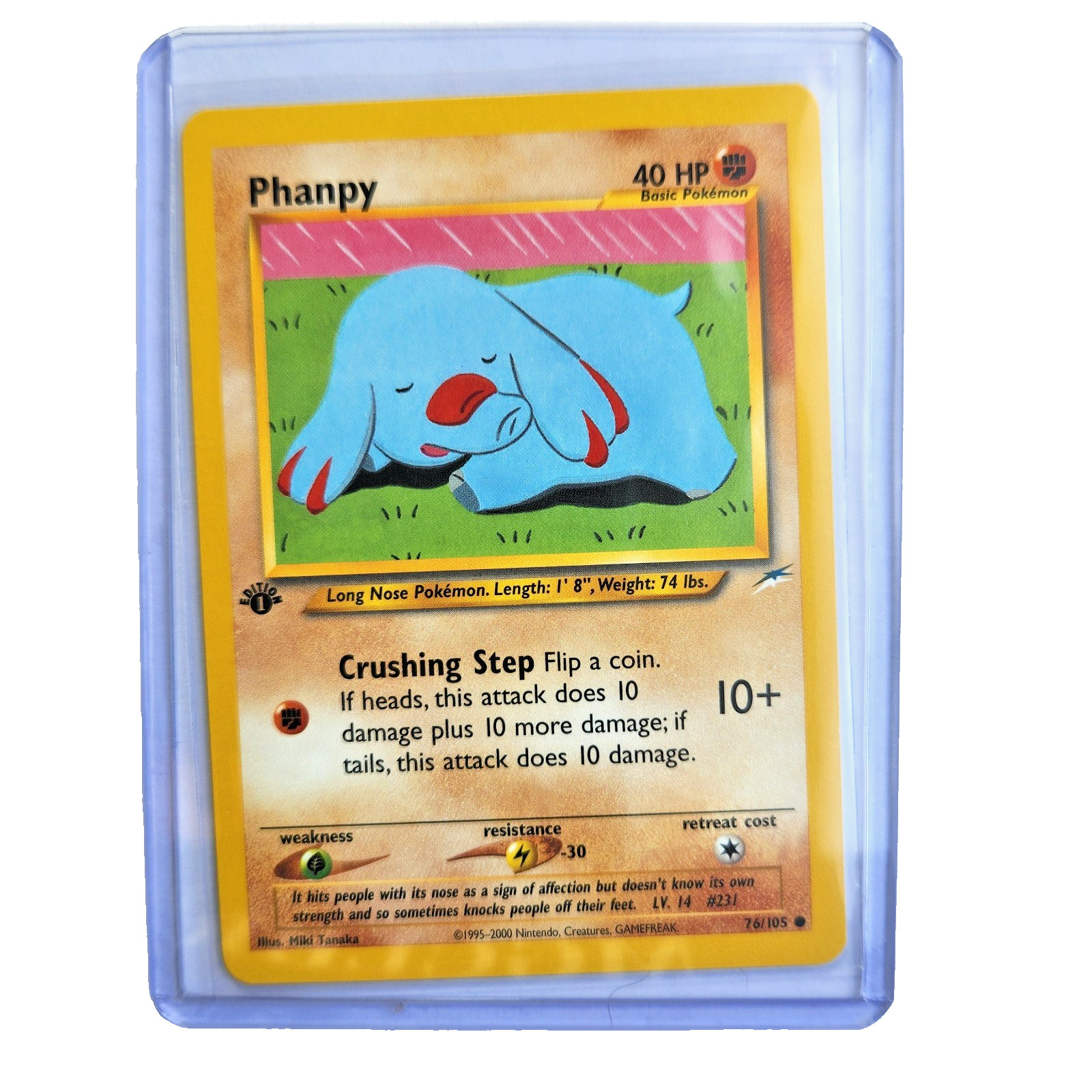 Phanpy 76/105 Pokemon TCG 1st Edition Neo Destiny NM Vintage 2002 Card 