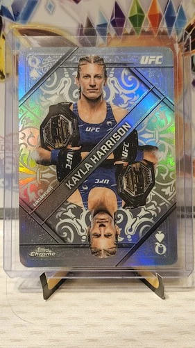 2026 Topps Chrome UFC Kings and Queens Kayla Harrison #KQ-2 card MINT Case Hit