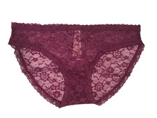 Victoria's Secret Women's Panty Medium Purple Plum Lace Bikini NEW