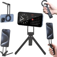 Supporto treppiede magnetico telefono per iPhone alluminio mini treppiede montaggio rapido nero