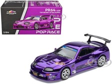 TOYOTA SUPRA TOP SECRET GT300 RHD PURPLE CHROME 1/64 BY POP RACE PR640458