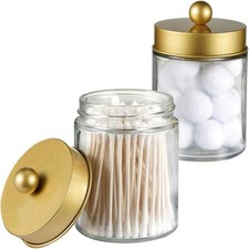 Apothecary Jars Bathroom Storage Organizer -Countertop Storage Organizer