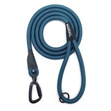 Rope Dog Leash 6 FT Heavy Duty with Auto Locking Carabiner Navy Blue