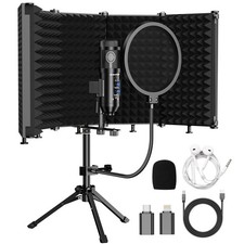 Dejasound Upgraded Studio Recording Microphone with Isolation Shield Pop Filter