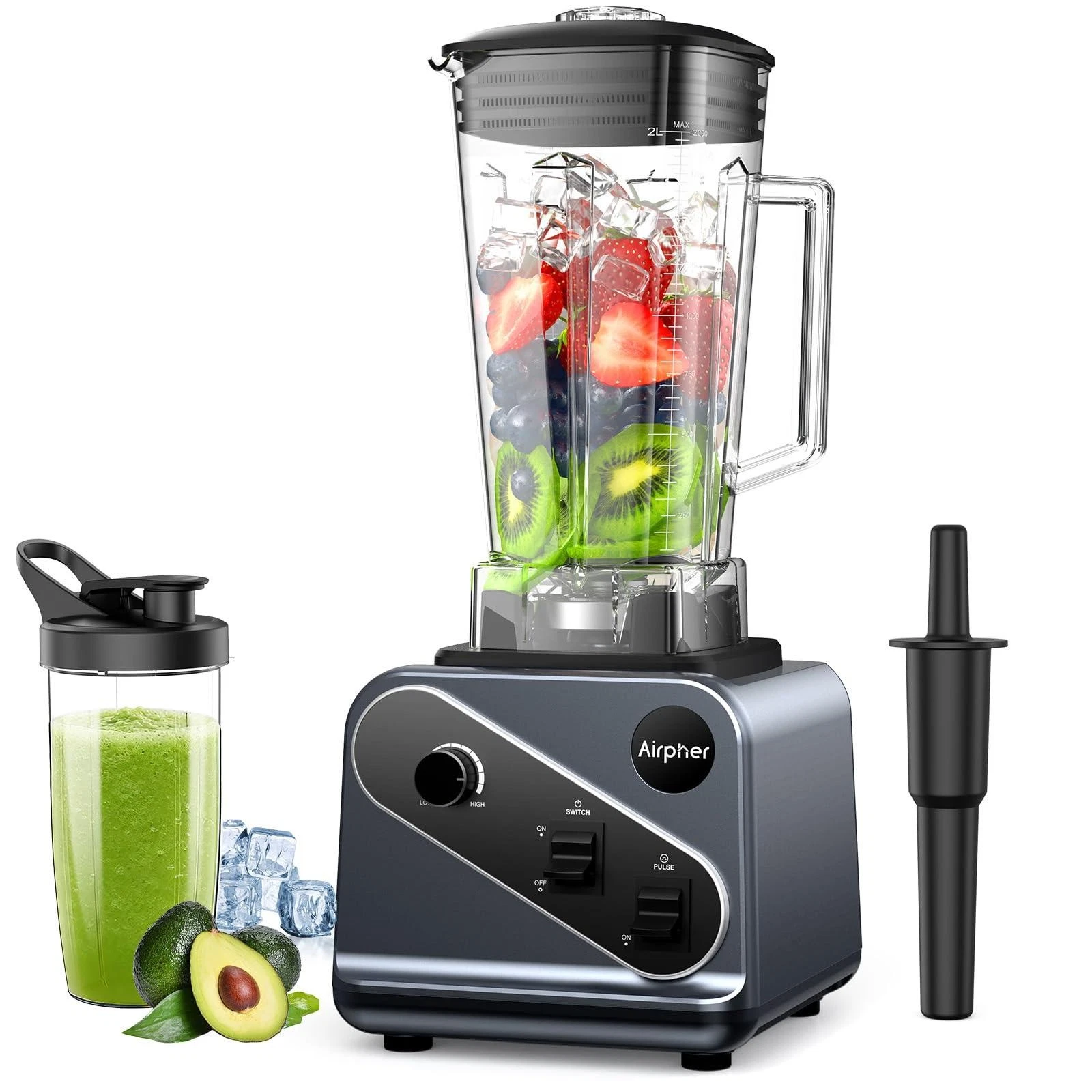 Blenders for Kitchen, 2000W Professional Blender, 68oz Large Capacity with 27oz