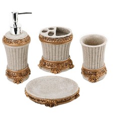 Resin Bathroom Accessories Set Toothbrush Cup/soap Dish/Toothbrush Holder/soa...