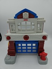 Geotrax Beamtown Firehouse 2006 Vintage Twsted And Working Great! Fisher Price