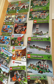 LEGO MINECRAFT INSTRUCTION BOOK MANUAL ONLY HUGE LOT 21127 21169 21134 21246 ETC